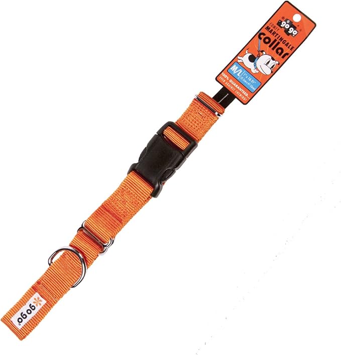 GOGO Pet Products Martingale Gentle Training Collar, Medium/Large, Orange