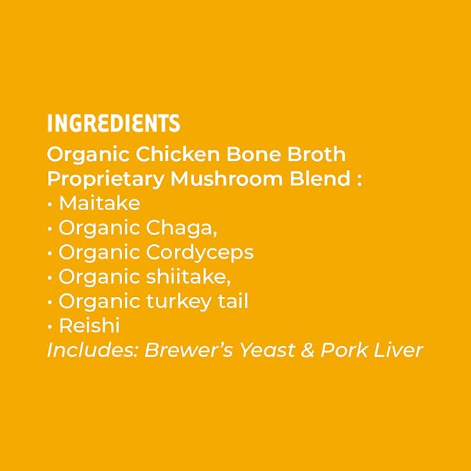 iHeartDogs Turkey Tail Mushroom for Dogs for Lumps, Bumps & Lipomas with Bone Broth and 6 Mushroom Blend Powder
