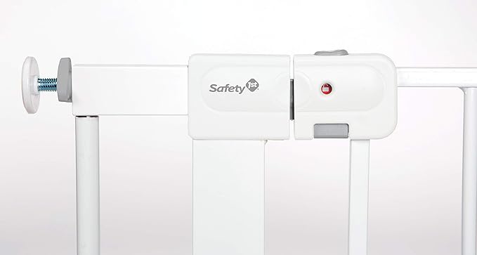 Safety 1st Easy Install Baby Gate for Doorways, Auto-Close Pressure-Mounted Magnetic Latch, Indoor Dog Gates, No Drilling, Fits 29"-38", White