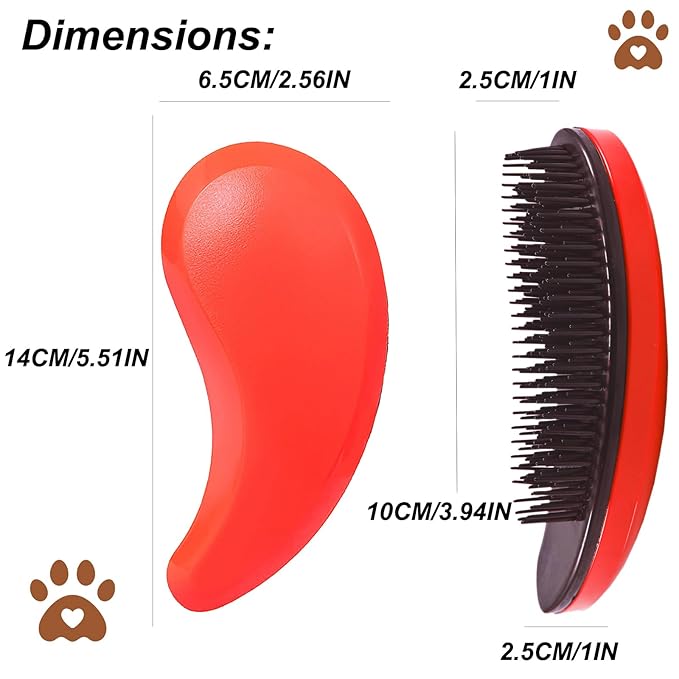 Puppy Brush, Soft Dog Brush for Grooming, Puppy Hair Remover Brush Comb, Grooming Tool for Poodles,Teddy, Yorkies, Maltese, Shih Tzu, Chihuahua, Orange
