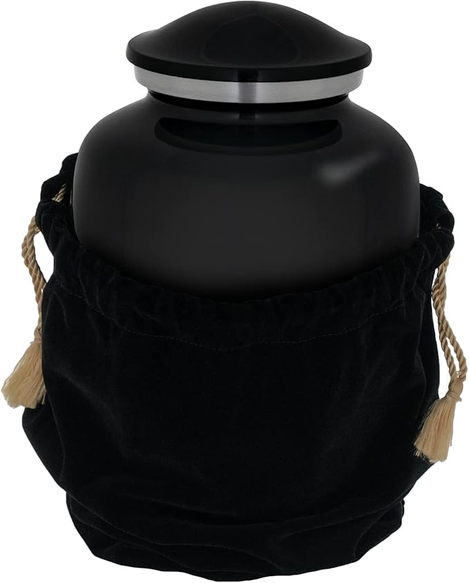 Homage Large Custom Photo Pet Cremation Urn for Pet Ashes - Vase Style Pet Urn - 200 Cubic Inch Capacity -Personalization Included (Graphite Grey)