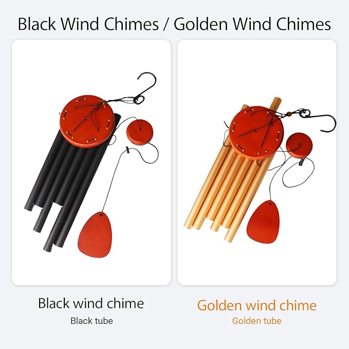 Custom Wind Chimes for Loss of Pet, 32" 37" Large Size Personalized Dog Memorial Wind Chimes for Outside, Customizable Cat Remembrance Wind Chime for Outdoor (Black)