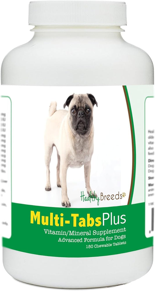 Healthy Breeds Pug Multi-Tabs Plus Chewable Tablets 180 Count