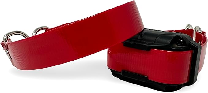 SparkDog Collars 1” Quick Adjust E-Collar Replacement Strap – Quick-Adjust, Waterproof & Durable – Fits Dogtra & Most Brands – Made in USA for Working Dogs, Hunters & Pet Owners (Red, High Flex)