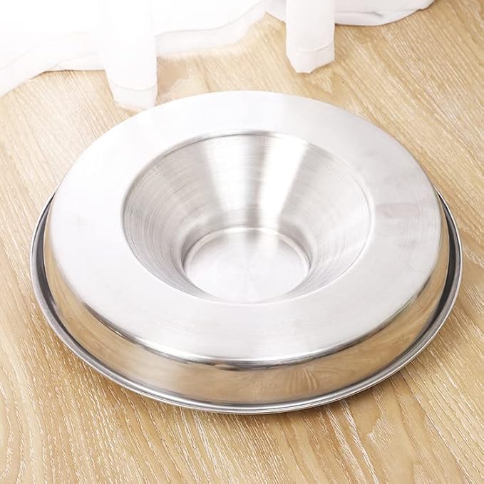 SOUJOY 2 Pack Stainless Steel Puppy Bowls, Pet Slow Feeder Bowls, Non-Skid Dog Food and Water Bowl, Feeding Weaning for Small Medium Large Dogs, Cat, Pets, Multiple Puppies
