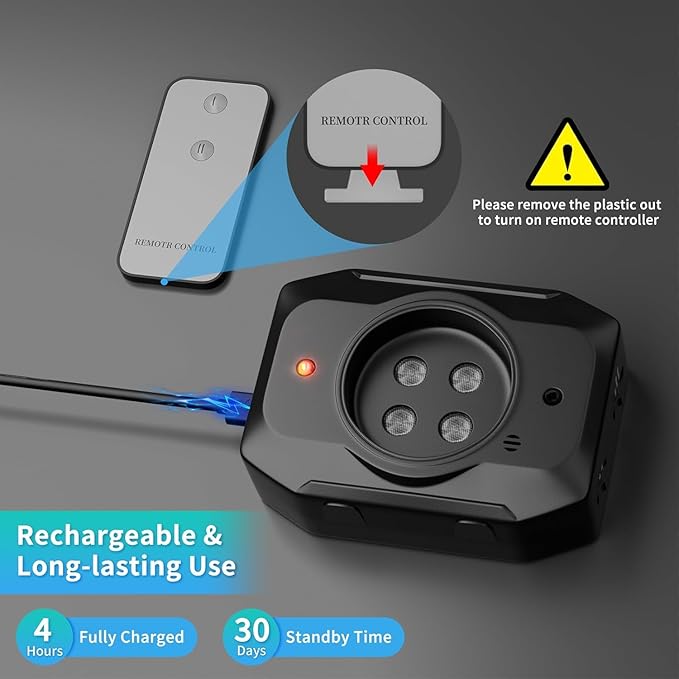 Anti Barking Device for Dogs - Ultrasonic Dog Bark Deterrent with Remote Control - 3 Modes Bark Control Device - Long Range 50FT Rechargeable Waterproof & Humane Barking Silencer for Indoor Outdoor