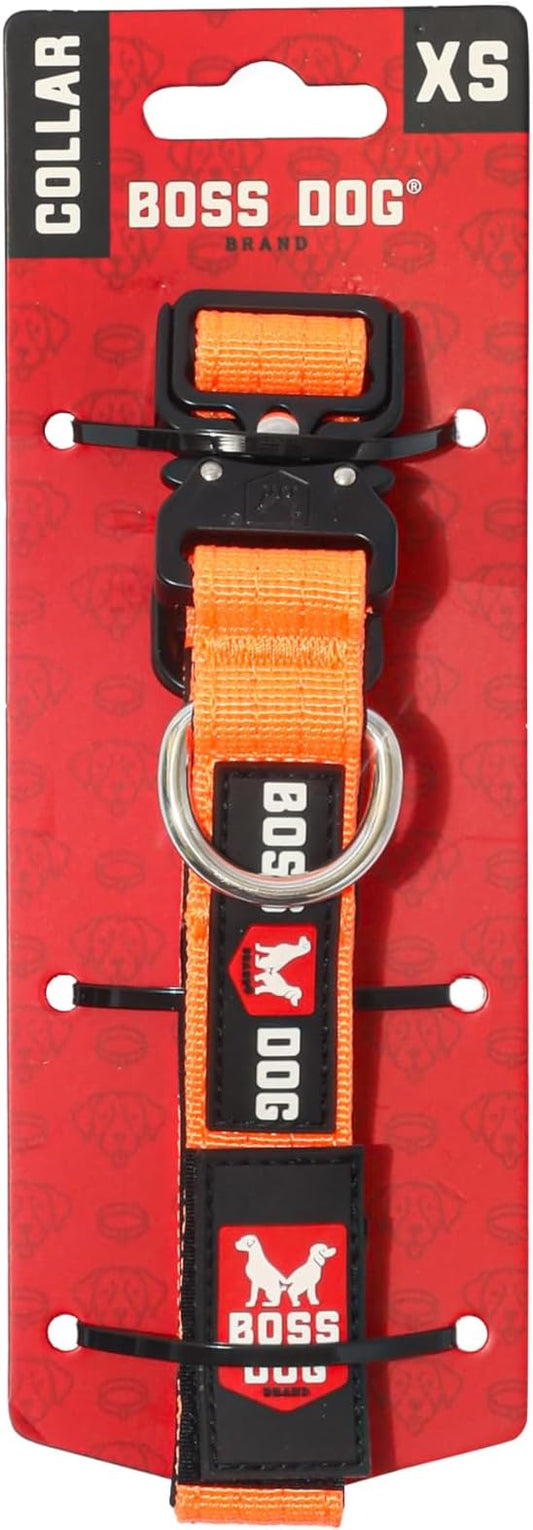 Boss Dog Tactical Collar, Hunter Orange, X-Small