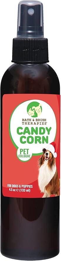 Showseason Animal Products Bath & Brush Therapies® Candy Corn Pet Cologne For Dogs 4.5 oz | Long-Lasting Odor Eliminator | Paraben-Free | Biodegradable & Non-Toxic | Made in USA