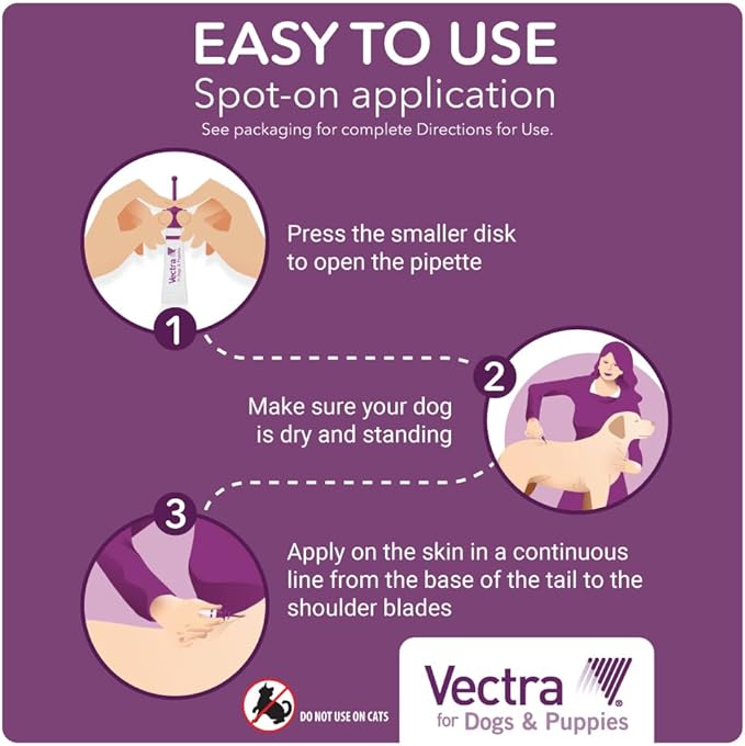 Vectra® for Dogs & Puppies Flea Treatment & Prevention for Large Dogs (56-100 lbs.) 6-Month Supply