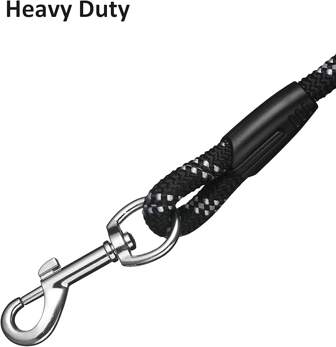 2 Pack Black&Orange 50FT Long Dog Training Leash for Medium/Larege Dogs for Walking Camping Outside