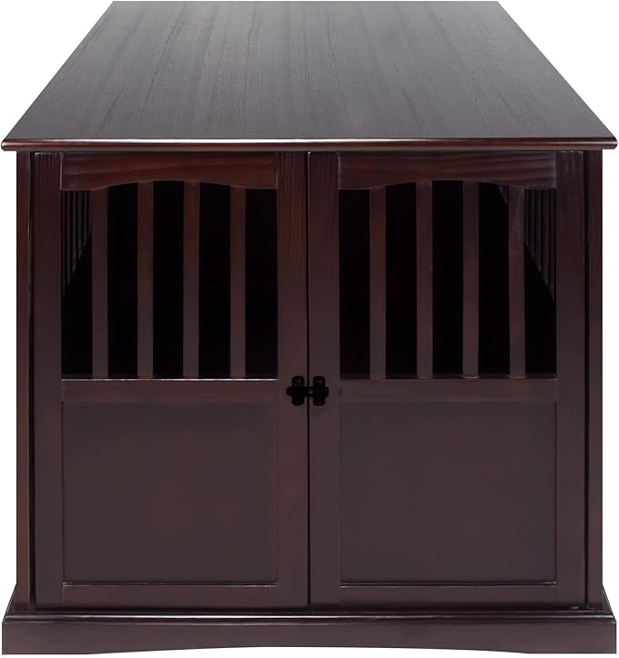 Casual Home Wooden Extra Large Pet Crate, End Table, Espresso