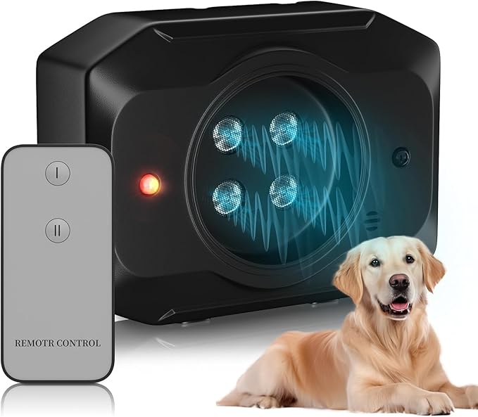 Anti Barking Device for Dogs - Ultrasonic Dog Bark Deterrent with Remote Control - 3 Modes Bark Control Device - Long Range 50FT Rechargeable Waterproof & Humane Barking Silencer for Indoor Outdoor