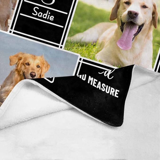 Personalized Throw Blanket with Dog Photo,Dog Memorial Blankets Customized with Photo for Pet Cat Sympathy Remembrance Gift Custom Soft Fleece Throw Blankets Memory Gift for Family and Friends