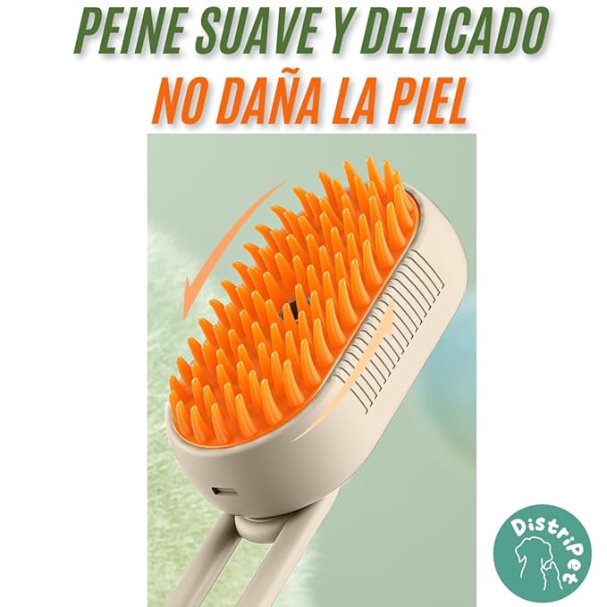 Cat Steam Brush, 3 in 1 Dog Brush, Cleaning, Massaging and Brushing, Self-Cleaning and Electric Grooming Comb for Long or Short Hair Pets