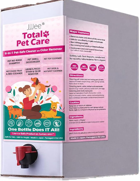 Pet Cleaner & Deodorizer for Dogs & Cats | No-Rinse Electrolyzed Water Formula | Safe for Paws, Coat, Hot Spots & Pet Messes | Fragrance-Free, No Harsh Chemicals | Made in Japan