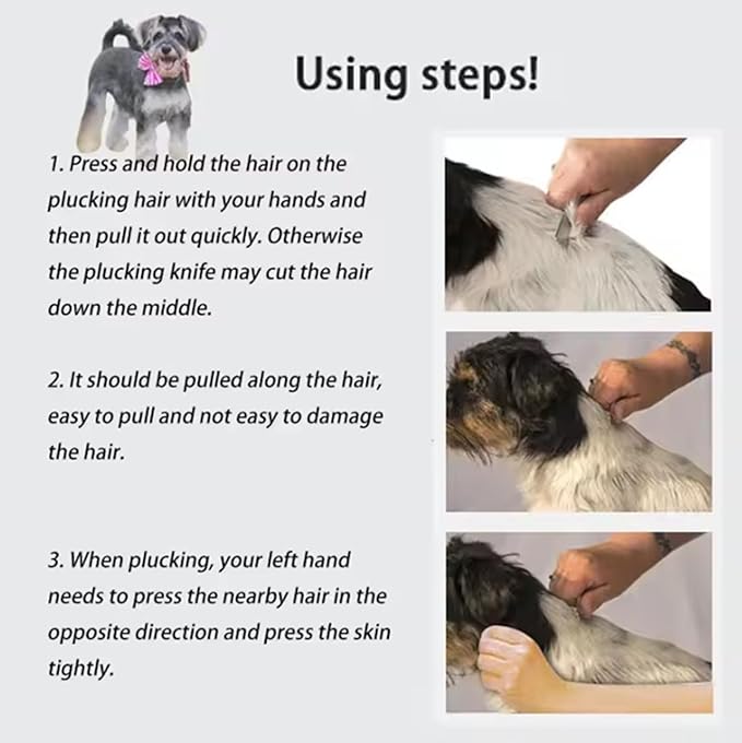 Professional Dog Stripping Knife Grooming Tool, Sharp Tooth, for Terriers, Right-Handed Left-Handed hand stripping tools dog grooming comb knife Pet Hair Remover Brush