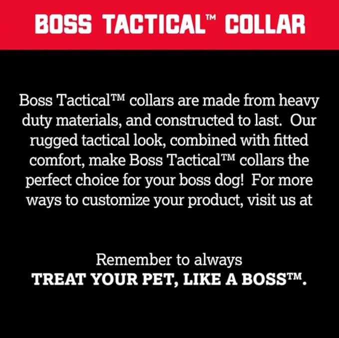 Boss Dog Tactical Collar, Hot Pink, Large