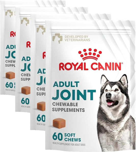 Royal Canin Joint Dog Supplement Soft Chews for Adult Dogs, 60 Count (Pack of 4)