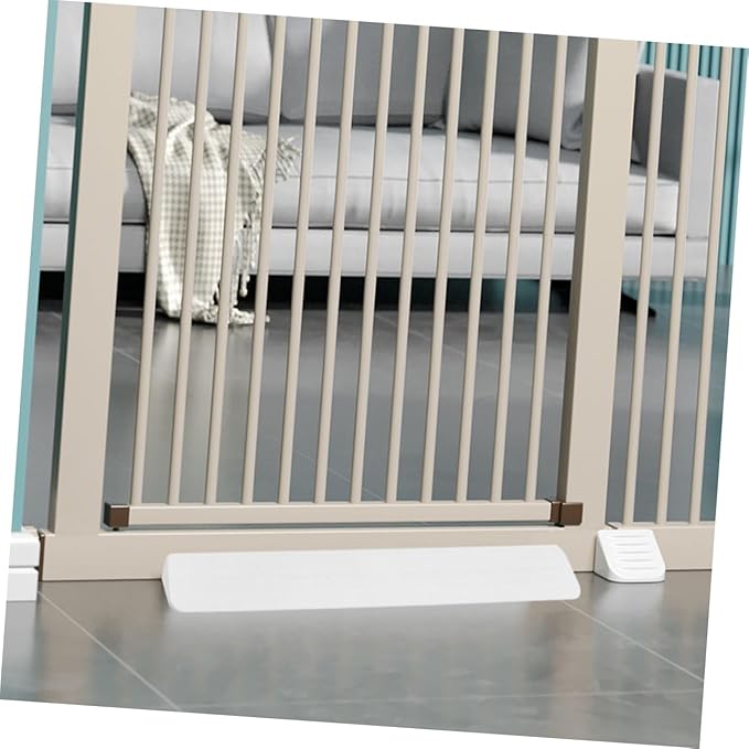 2Pcs Safety Gate Pedals Slip Floor Height Guardrail Accessories for Pet Gates Durable Indoor Puppy and Cat Safety Barrier Easy Installation White