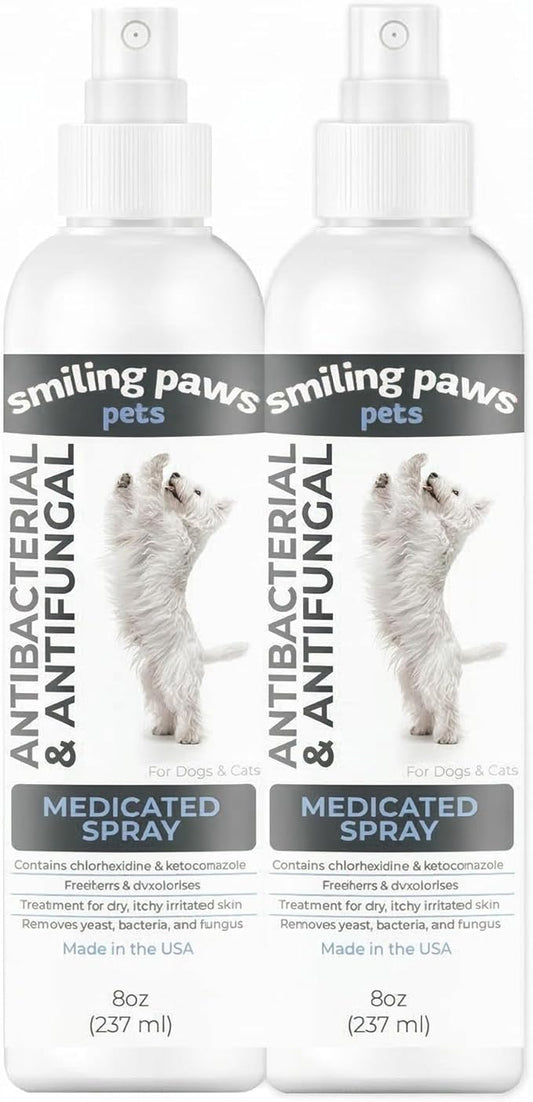 Smiling Paws Pets Advanced Spray for Cats & Dogs Spray 8oz 2 Pack