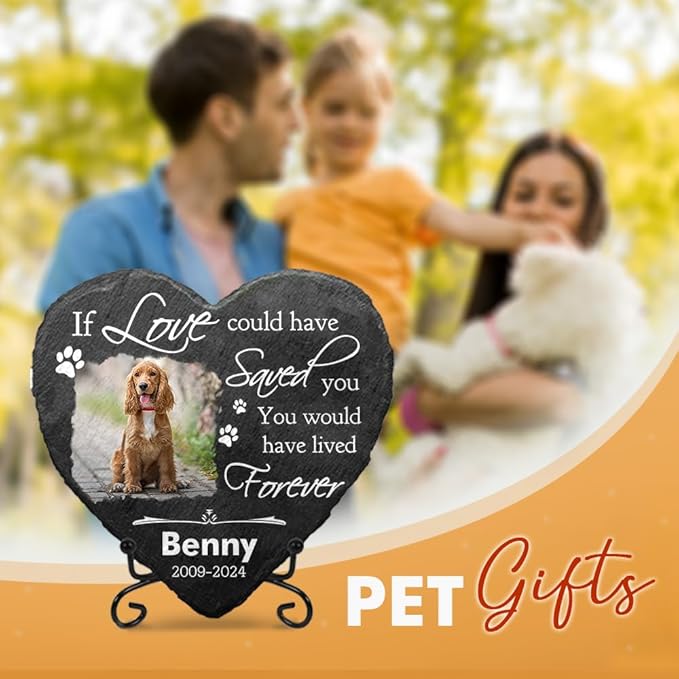 Personalized Dog Memorial Stone, Pet Memorial Gifts, Pet Loss Gifts, Pet Memorial Stones, Cemetery Decorations for Grave, Cat Memorial Gifts, Gifts for Cat Lovers