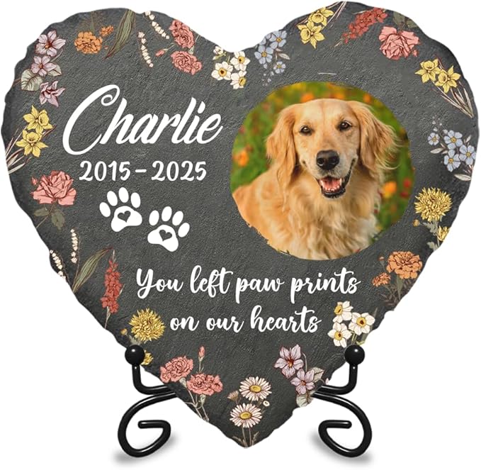 Personalized Dog Memorial Gifts for Loss of Dogs Sympathy Gift, Dog Memorial Stone, Pet Loss Gifts, Pet Memorial Stones for Dogs Cemetery Decorations for Grave, Cat Sympathy Gift, Stone 2