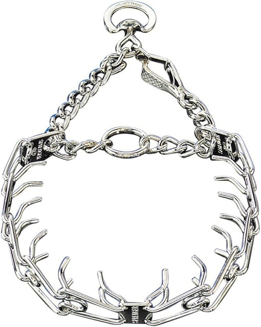 Herm Sprenger Chrome Plated Steel Training Prong Collar with Quick Release Snap for Dogs (23in (58cm) x 3.2mm)