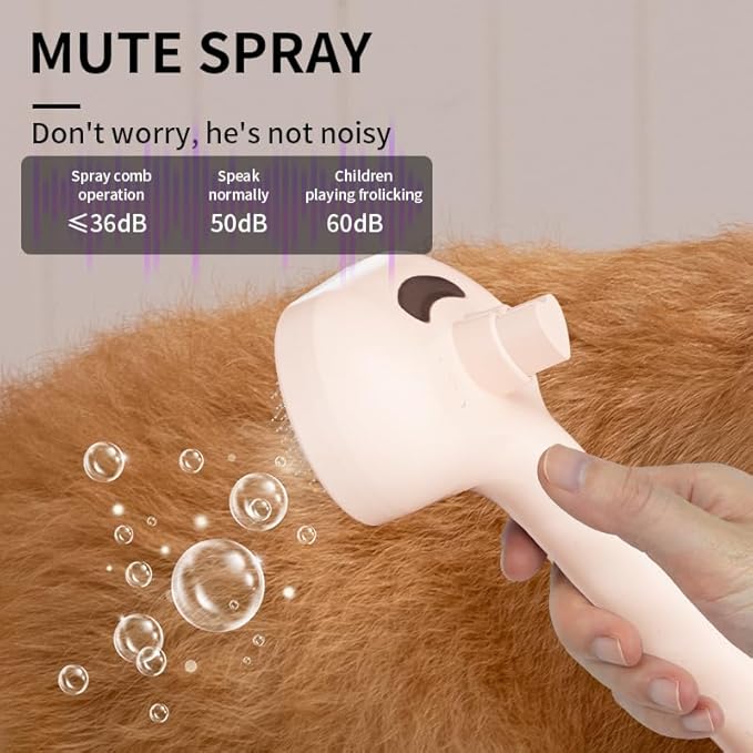 Pet Grooming Brush for Dogs and Cats, Pet Spray Massage Cleaning Tool, Hair Removal Comb, Professional Pets Care Accessory for Long or Short Haired Cats Hair Brush (White)