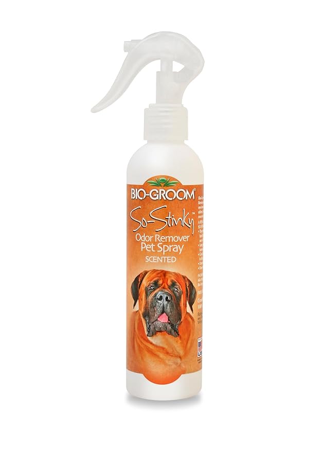 Bio-groom So-Stinky Scented Odor Remover Pet Spray - Dog Bathing Supplies, Cat & Dog Grooming Supplies, Cruelty-Free, Made in USA - 8 Fl Oz 1-Pack