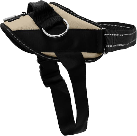 ShawnCo Essential Dog Harness, No-Pull Pet Vest with 3 Leash Clips, No Choke, Reflective, Adjustable and Padded, for Easy Walking and Training for Small, Medium and Large Dogs (Driftwood, S)