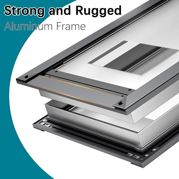 HARDLIGHT Never Rust Extra Large Dog Door with Aluminum Frame, Extreme Weather XL Dog Door for Door, Two Sliding Panels, Pet Door for Dogs Up to 220 lbs