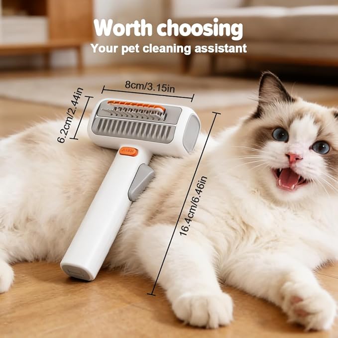 2-in-1 Pet Self-Detangling & Grooming Comb, 2026 New Professional Deshedding Tool for Dogs & Cats, Pets Grooming Brush Detangle, Deshed, Massage (White#3Pc)