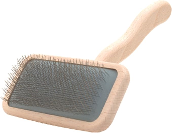 Chris Christensen Mark III Slicker Brush, Groom Like a Professional, Stainless Steel Pins, Lightweight Beech Wood Body, Ground and Polished Tips, Medium