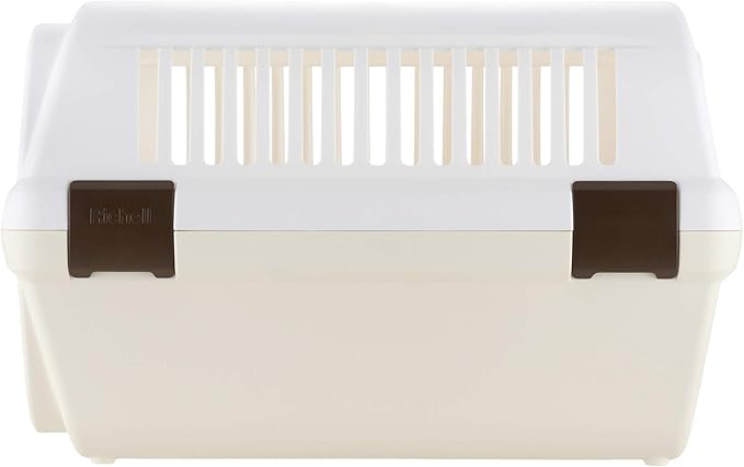 Richell: Pet Travel Carrier II - Small White - Dog & Cat Transporter, Collapsible Design for Storage, Small Pets Up to 11 lbs, Latches to Seat Belts