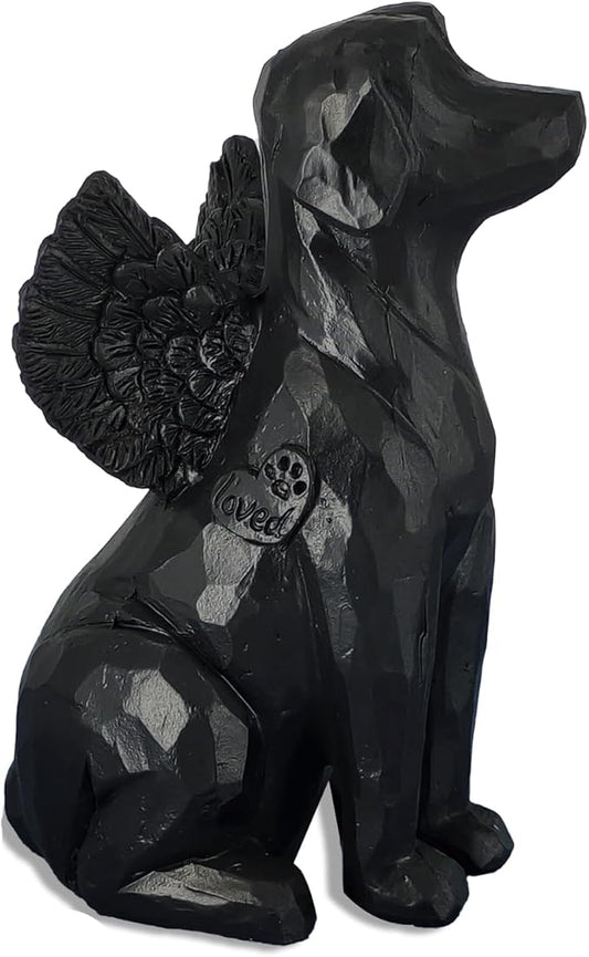 Angel Dog Statue, Memorial Gift for Dog Loss - Angel Wings