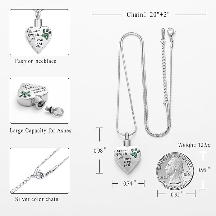 memorial jewelry Your Wings were Ready, But My Heart was Not Stainless Steel Carved Locket Cremation Urn Necklace for Pet Dog Cats