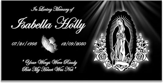 Memorial Stone Personalized, Grave Markers, Headstone for Graves, Tombstone Grave Outdoors, Graveyard Decoration Stone, Grave Marker for Cemetery