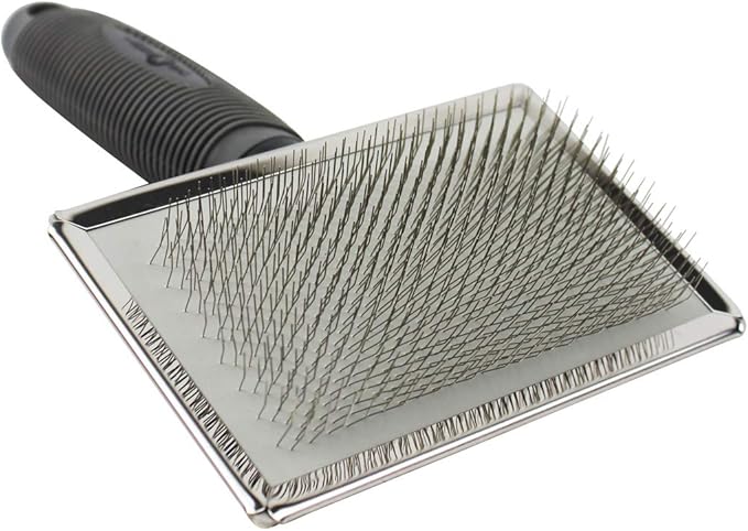 Premium Pet Slicker Brush for Cats & Dogs Shedding Tool, Grey, Small