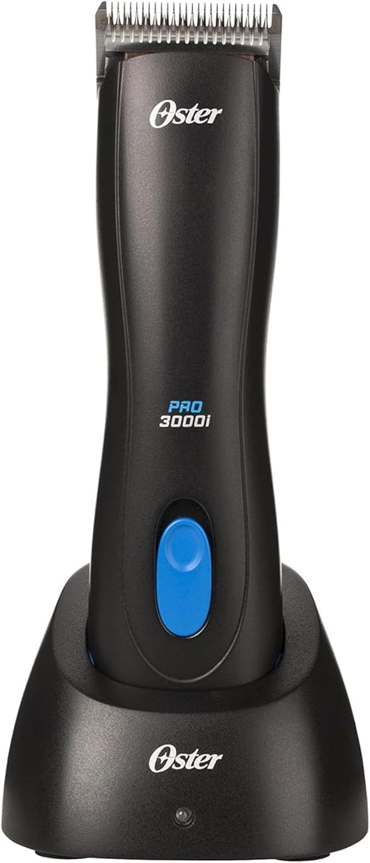 Oster Professional Cordless 3000i Dog & Animal Clippers - Pet, Livestock & Dog Grooming Clippers - Ergonomic, Heavy Duty Design - Includes Size 10 CryogenX Blade, Battery & Charging Stand