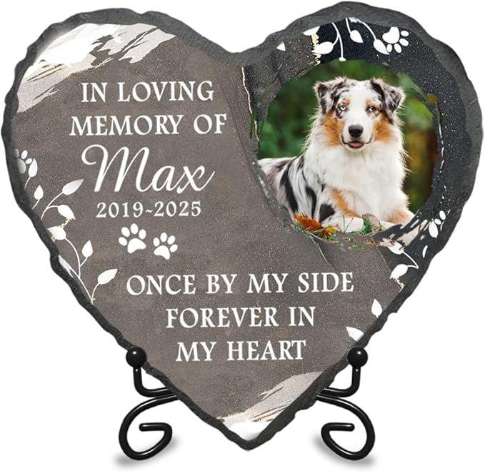 Personalized Dog Memorial Gifts for Loss of Dogs Sympathy Gift, Dog Memorial Stone, Pet Loss Gifts, Pet Memorial Stones for Dogs Cemetery Decorations for Grave, Cat Sympathy Gift, Stone 4