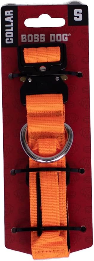 Boss Dog Tactical Collar, Hunter Orange, Small