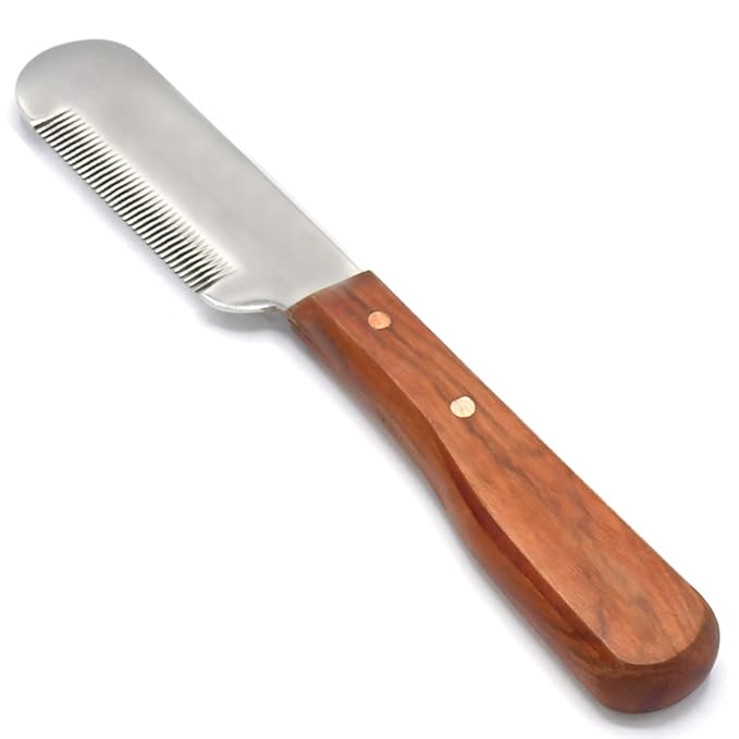 Hand Stripping Knife Pet Cat Dog Grooming Comb Hair Cut & Style Medium Size
