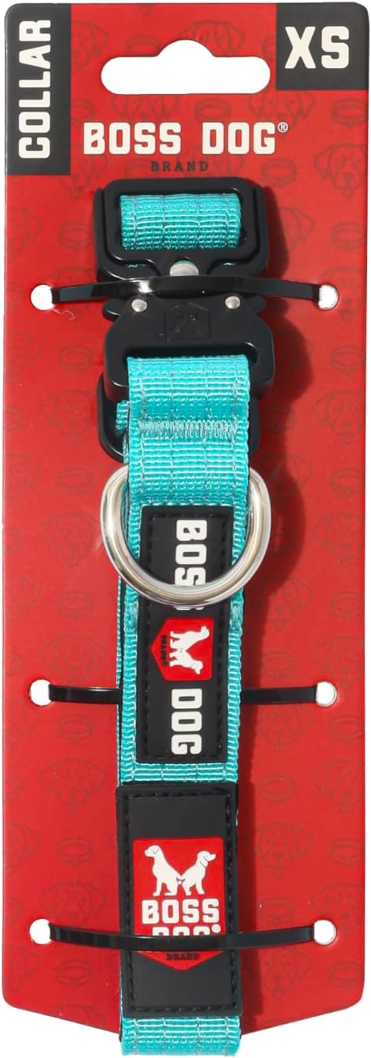 Boss Dog Tactical Collar, Teal, X-Small