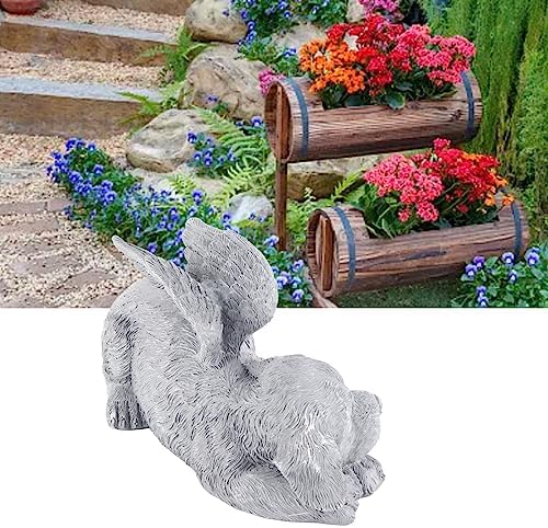 Yosoo Health Gear Pet Memorial Statue, Vivid Sleeping Pet Angel Sculpture with Wear Material, Sunproof for Pet Tombstone Decoration, 220g/7.8oz (Angel Dog)