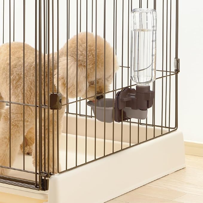Richell Dog Water Dish S with Bottle Dark Brown