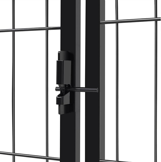 Yaheetech Wide Panel Dog Playpen, 6 Panels 32 inch High Pet Pen with Gate, Portable Indoor Outdoor Fence for Medium/Large Breed Dogs