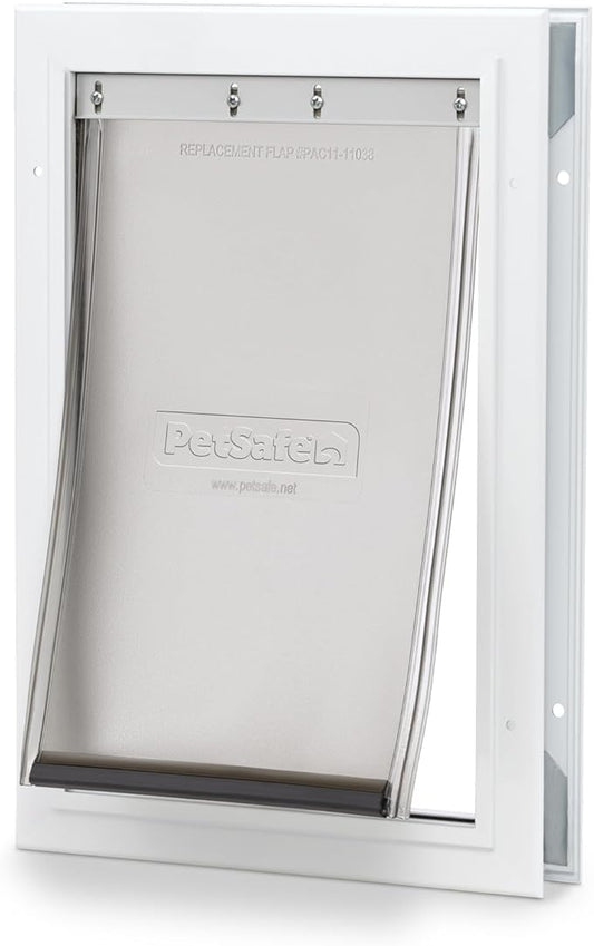 PetSafe Freedom Aluminum Pet Door for Dogs and Cats, Medium, White, Tinted Vinyl Flap
