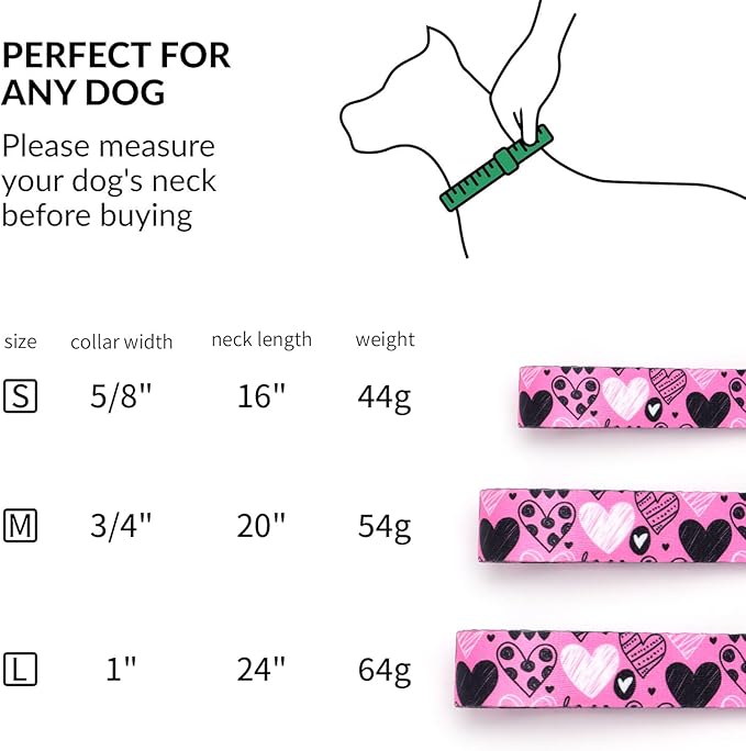 No Pull Martingale Collar with Slidable Stop Ring for Small, Medium, Large Dogs (NO7, M)