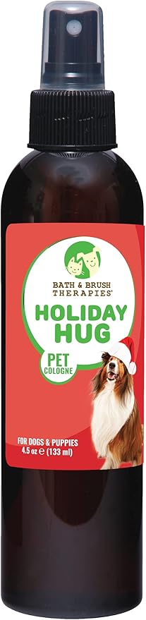 Showseason Animal Products Bath & Brush Therapies Holiday Hug Pet Cologne 4.5 oz | Cruelty-Free | Odor Eliminator | Biodegradable and Non-Toxic | Made In The USA