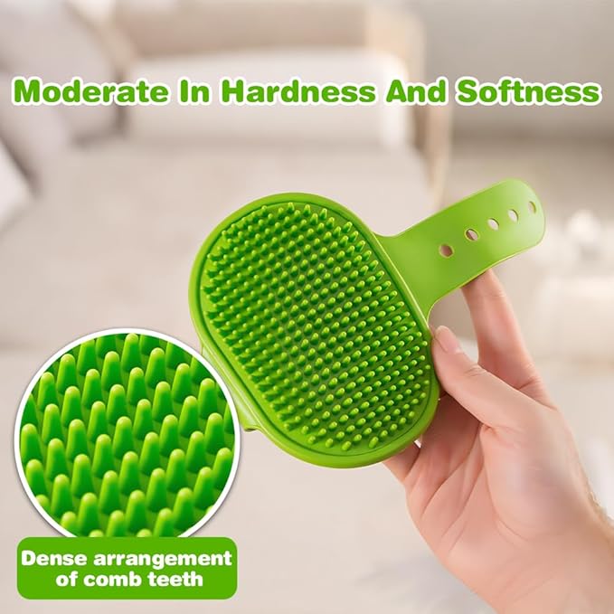 5 Pcs Dog Bath Brush, Silicone Dogs Brushes, Cat Corner Scratcher,2-in-1 Self-Groomer, Adjustable Silicone Pet Grooming Tool, Grooming Soothing Massage Brushes Dog Hair for Indoor Cats & Dogs